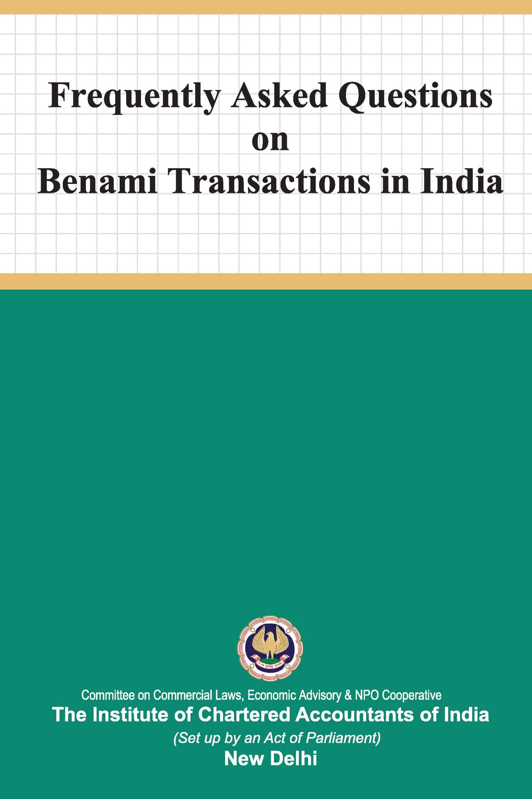 Frequently Asked Questions on Benami Transactions in India (July 2023)